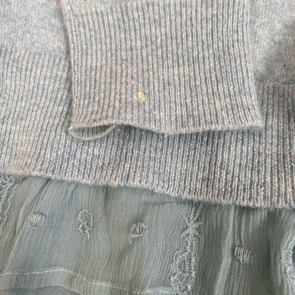 Cashmere Sweater with Ruffle Hem - Picture 2 of 4